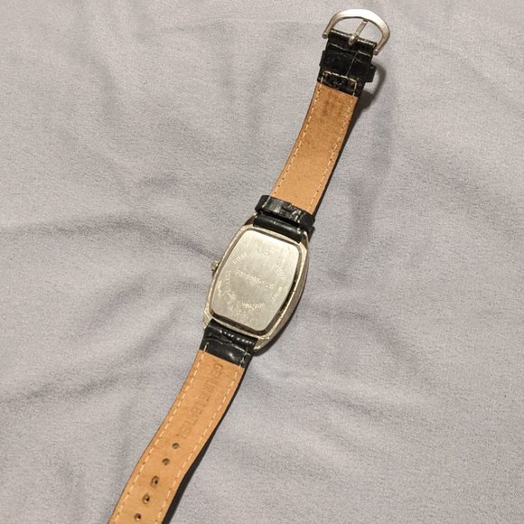 Retro Quartz Birthstone Watch Leather Band Black Pink Red Purple Yellow Blue - Picture 9 of 14